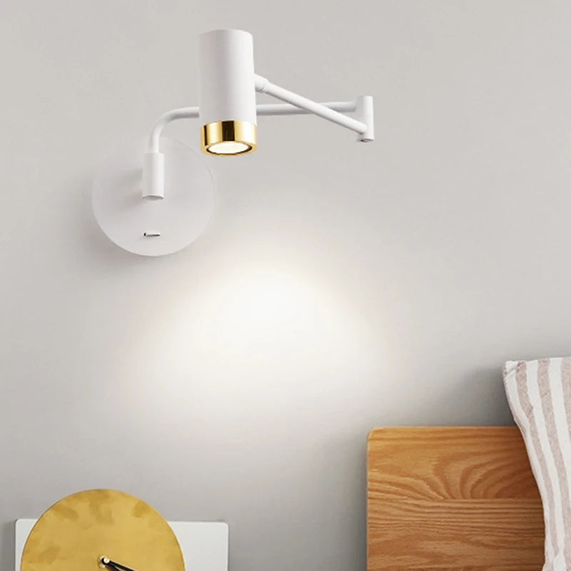 lampe de chevet moderne télescopique design créatif minimaliste - vue 7 sur 10