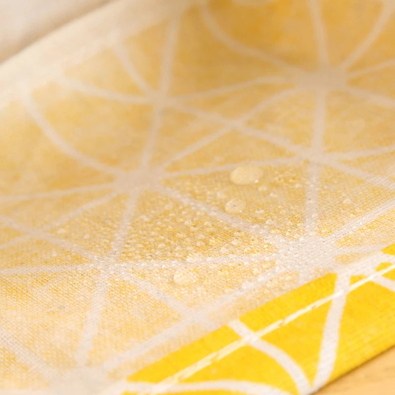 panier de rangement pliable en toile avec poignée coton et lin - vue 5 sur 22