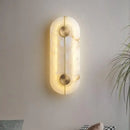 applique murale led en marbre et cuivre doré design nordique moderne