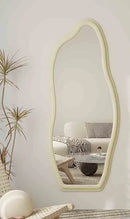 Italian light luxury wall-mounted decorative full-length mirror with unique frame