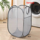 Foldable Mesh Storage Basket for Home and Bathroom,Shower Laundry Bag,Dirty Clothes Bag,Portable Business Travel,No Partition