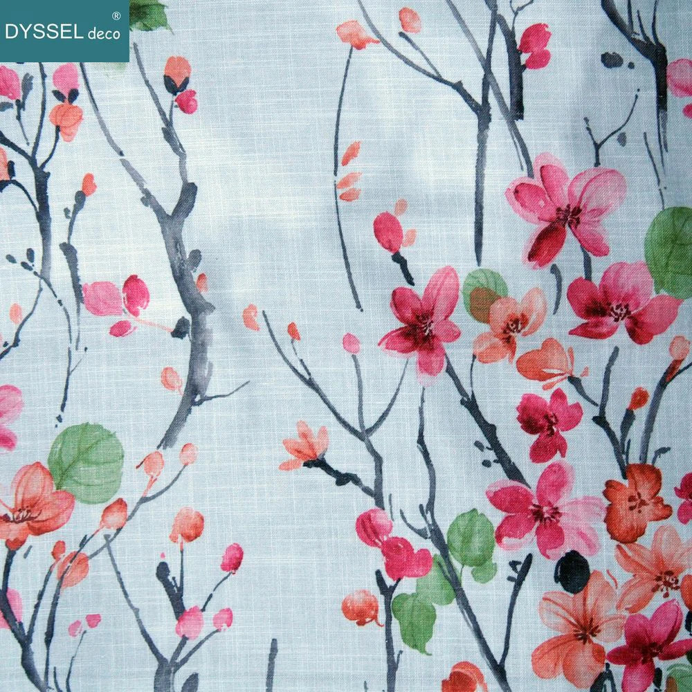 Rideau léger motif floral style européen salon chambre - vue 6 sur 8