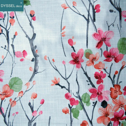 Rideau léger motif floral style européen salon chambre