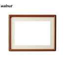 Solid Wood Round Corner Picture Frame, Walnut and Golden Sandalwood, Minimalist Design, Tabletop, Home Decor