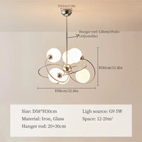 suspension en verre bauhaus design créatif pour décoration intérieure