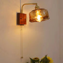Japanese vintage wooden wall light minimalist LED lamp