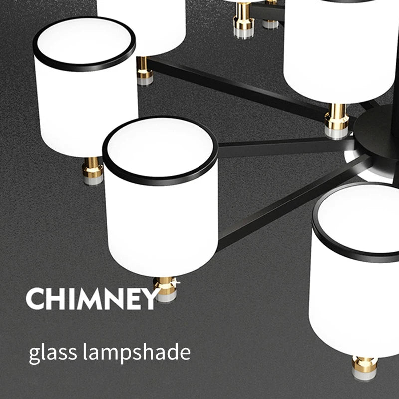 lustre nordique 15 têtes design moderne luxe pour intérieur lumineux - vue 7 sur 16