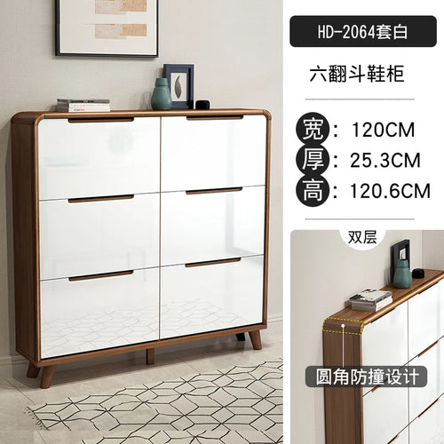 meuble à chaussures en bois design moderne gain de place luxe - vue 16 sur 22
