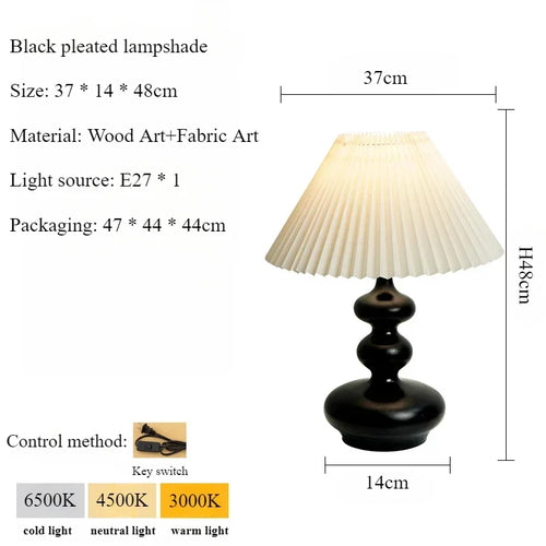lampes de table modernes en bois et tissu pour décoration intérieure - vue 15 sur 15