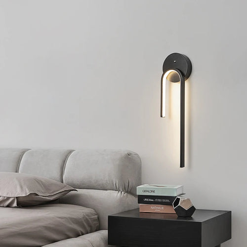 Modern minimalist decorative moon shadow wall light
