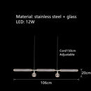suspension tubes lumineux en verre transparent design nordique réglable