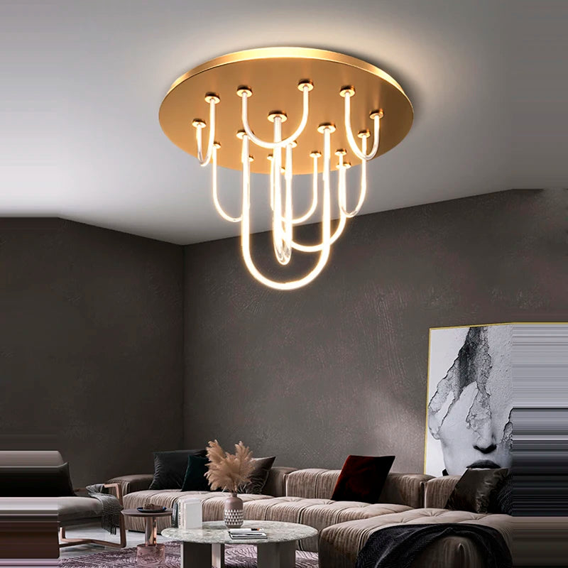 lustre led dimmable postmoderne ceinture magique 2022 nouvelle tendance - vue 4 sur 11
