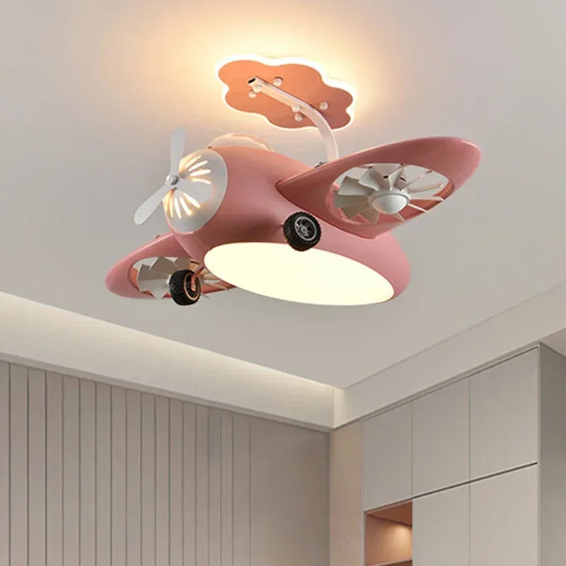 plafonnier ventilateur électrique pour chambre d'enfants design moderne - vue 5 sur 9