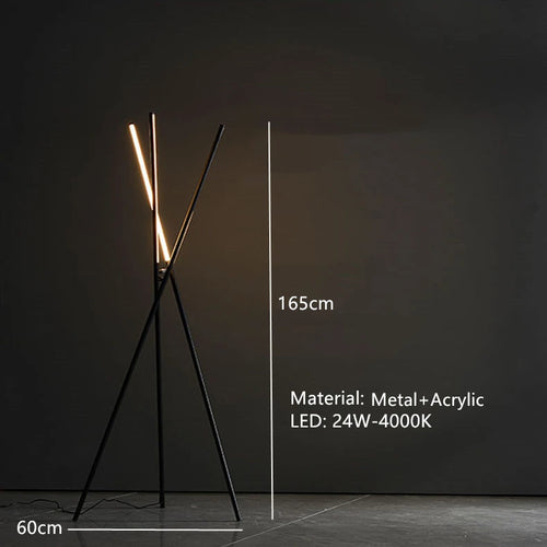 Lampadaire LED minimaliste et créatif en aluminium - vue 9 sur 8