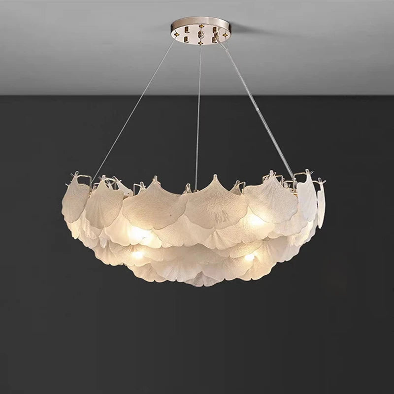 Minimalist retro glass chandelier for interior decoration - vue 5 sur 11
