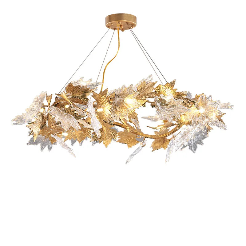 All-copper Modern Glass Led Chandelier, Personalized Clothing Store, Luxury Villa Hotel Model Room, Designer Creative Chandelier - vue 5 sur 5