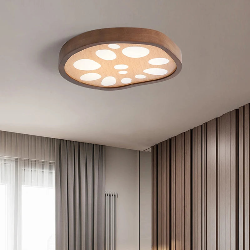 2023 New Lotus Root Ceiling Lamp for Living Room Bedroom Children's Study Kitchen Home LED Light Fixture Modern Wood Chandelier - vue 4 sur 14