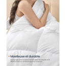 Couette, Duvet 220 x 240 cm, Couette Matelassée avec 8 Boucles, Édredon 300 GSM, Couette King Size, Blanc
