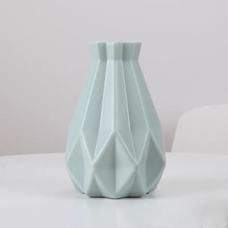 Nordic Style Plastic Vase Ornaments, Flower Arrangement, Home Living Room Decoration, Dried Flower Creative Art, Desktop Decor - vue 3 sur 19