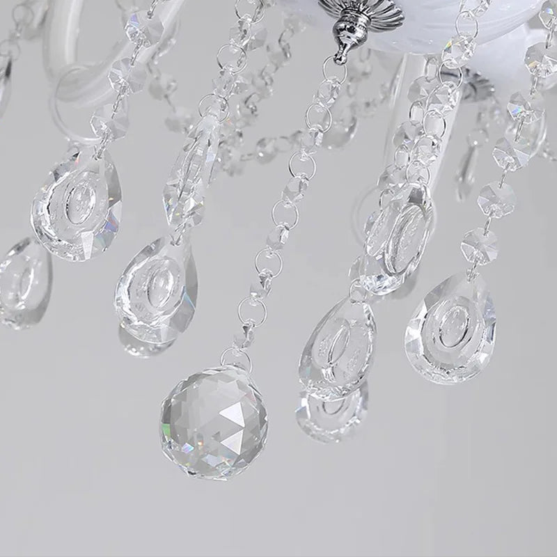 lustre moderne en verre tube incurvé style nordique cristal - vue 7 sur 15