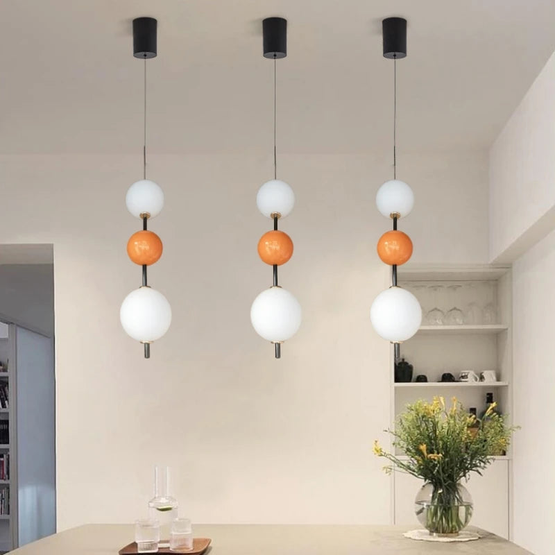 suspension led en verre avec fil réglable 4000k - vue 6 sur 12