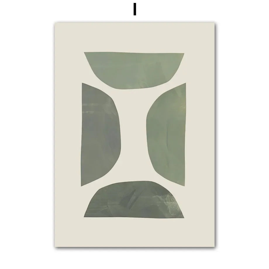 plante géométrique abstraite art mural boho pour décoration intérieure - vue 16 sur 15