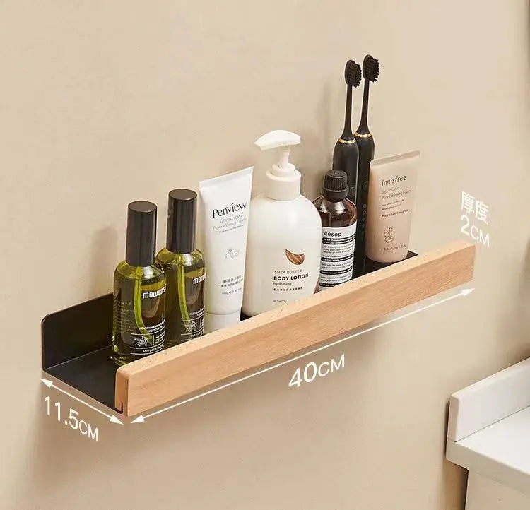 étagère en hêtre étanche pour rangement cuisine et salle de bain - vue 15 sur 20