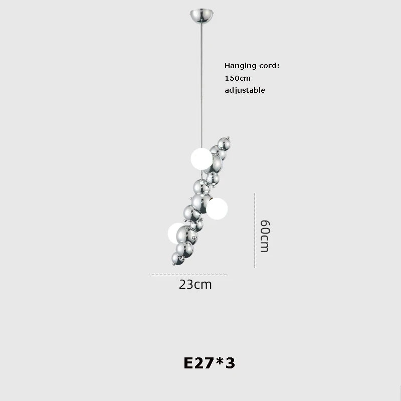 lustre led design moléculaire éclairage tendance 2024 suspension - vue 10 sur 16