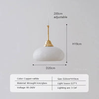 lampe led suspendue nordique en verre et métal pour intérieur