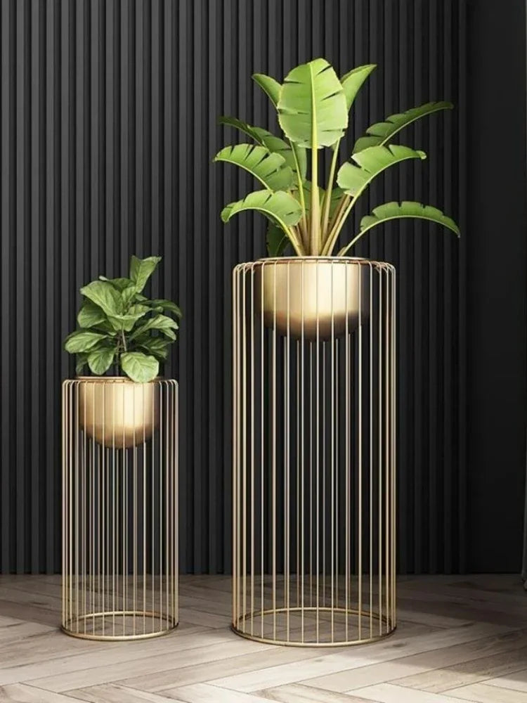 Gold Iron Flower Rack Indoor Vertical Plant Stand, Living Room Balcony, Elegant Flowerpot Holder, Modern Home Decor - vue 2 sur 10