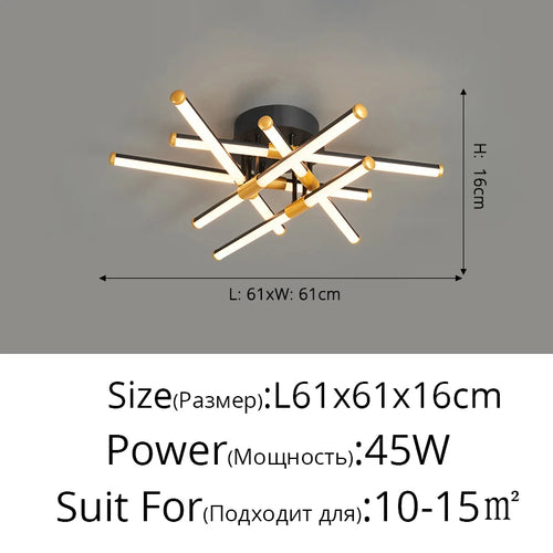 led plafonnier luminaire intérieur chambre salon hall cuisines - vue 11 sur 15