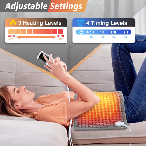 Electric Heating Blanket, Heated Mat Multifunctional Heating Pad for Bed Sofa Warm Winter Thermal Blankets Warmer Home OfficeUse - vue 5 sur 9