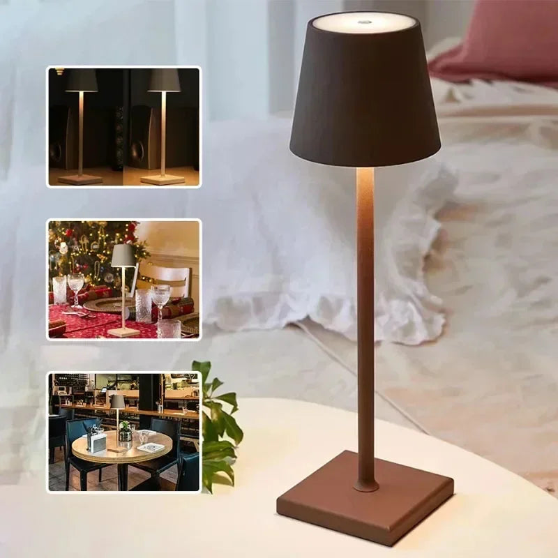 lampe de table rechargeable tactile moderne sans fil portable