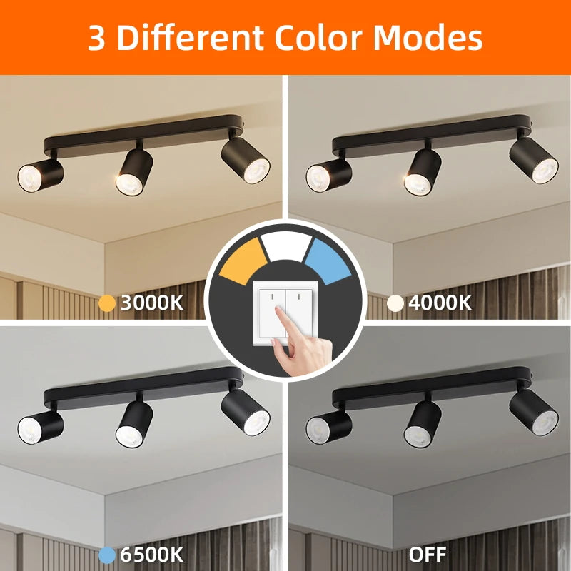 plafonnier led à projecteur pour décoration intérieure moderne - vue 6 sur 8