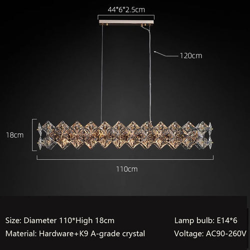 lustre en cristal design minimaliste pour un intérieur élégant - vue 9 sur 8