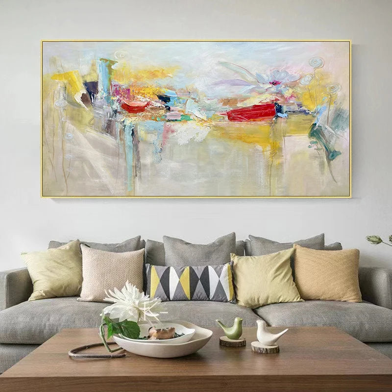 Tableau peinture abstraite personnalisée décorative peinte à la main sur toile - vue 8 sur 7