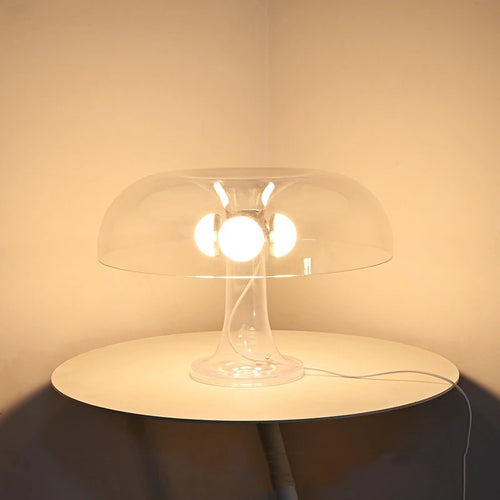 Minimalist mushroom LED table lamp for decoration - vue 7 sur 14