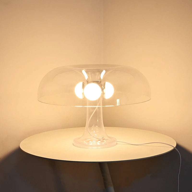 Minimalist mushroom LED table lamp for decoration - vue 6 sur 14