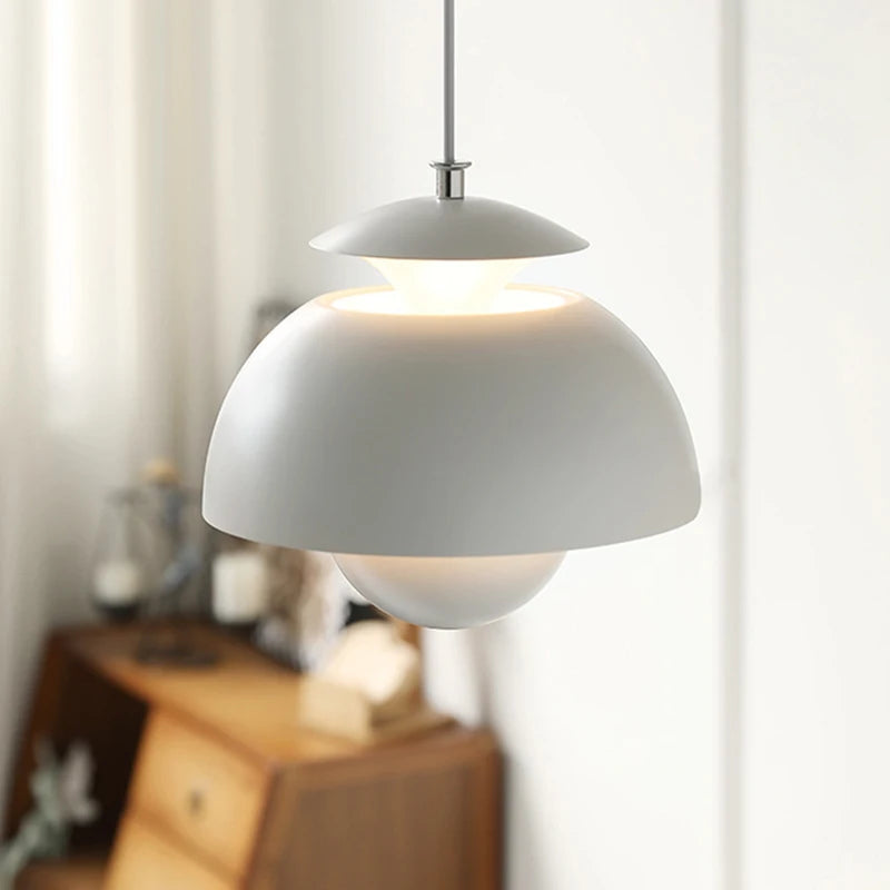 suspension led moderne en métal avec cordon réglable - vue 4 sur 10