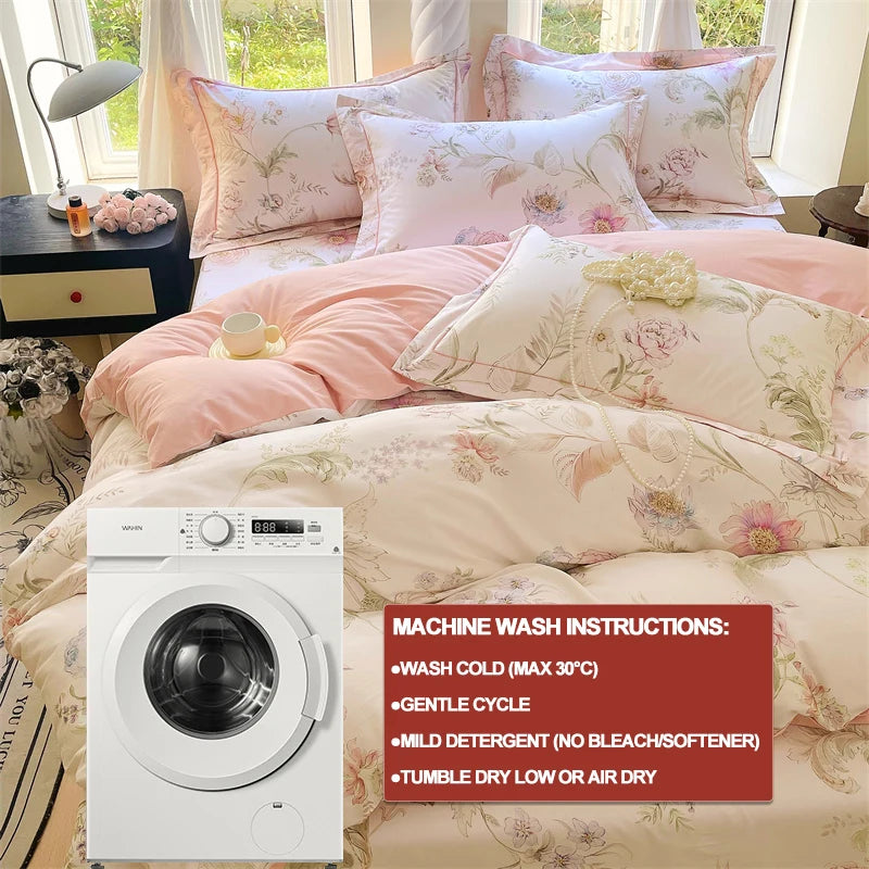 parure de lit en coton haute densité 3 pièces luxe