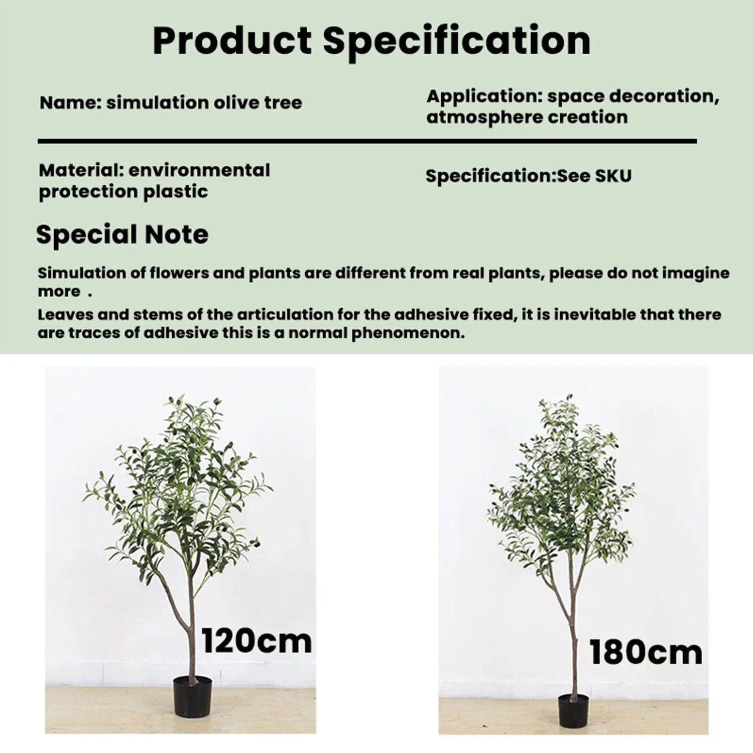 Realistic Artificial Olive Tree, Lifelike Faux Olive Plant for Home, Office, Garden Décor - vue 4 sur 8