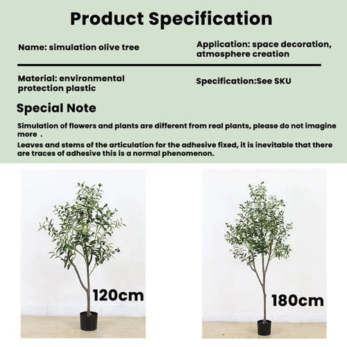 Realistic Artificial Olive Tree, Lifelike Faux Olive Plant for Home, Office, Garden Décor - vue 5 sur 8
