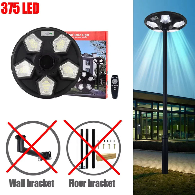 lampe solaire ronde pour jardin et éclairage extérieur