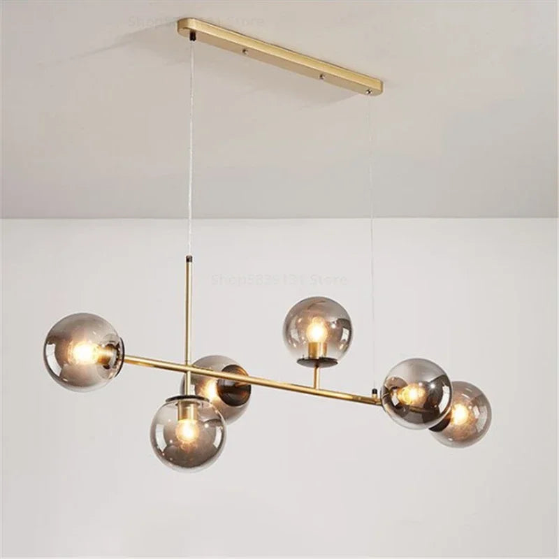 suspension nordique moderne en verre pour salon - vue 2 sur 16