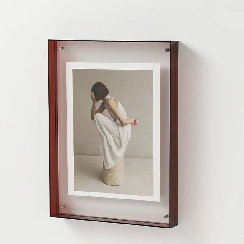 cadre photo acrylique style ins décoration murale table transparente - vue 9 sur 14