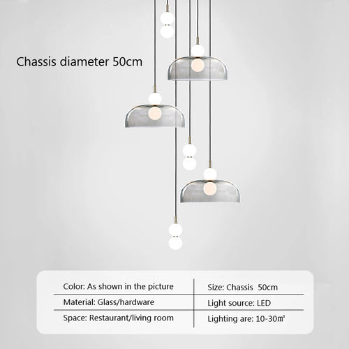 suspension en verre design pour décoration moderne et élégante - vue 12 sur 15