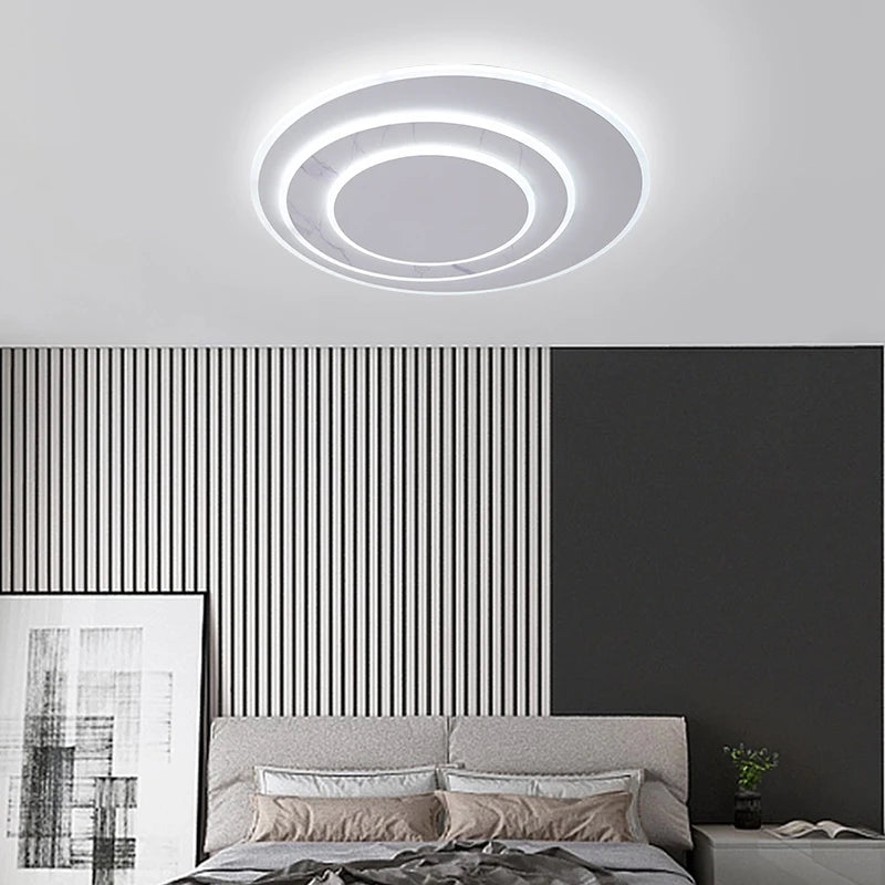 plafonnier led moderne design avec télécommande et intensité variable - vue 4 sur 12