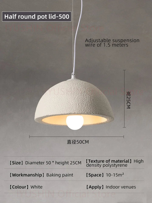 lustre nordique wabi sabi pour décoration intérieure et éclairage suspendu - vue 10 sur 11