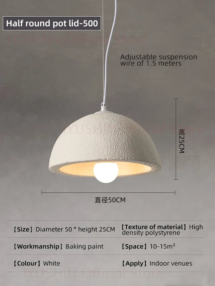 lustre nordique wabi sabi pour décoration intérieure et éclairage suspendu - vue 9 sur 11