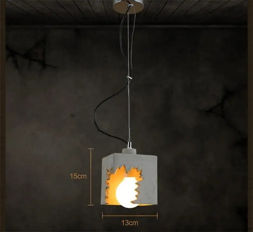 suspension rétro style loft lampe led en ciment pour restaurant et bar - vue 9 sur 8